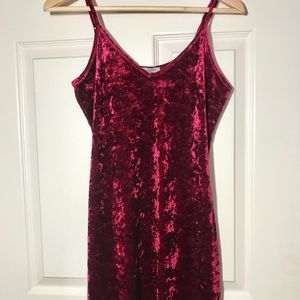 Crushed Red Velvet dress
